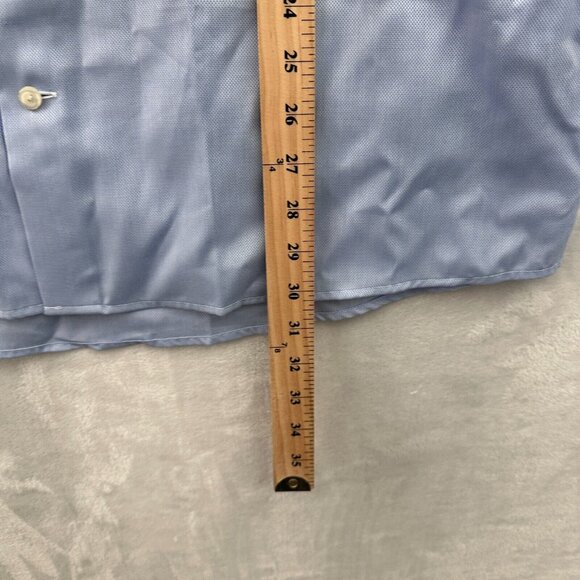 Eton Dress Shirt Mens 44 17.5 Blue Contemporary Business Casual Button Up - Picture 5 of 8